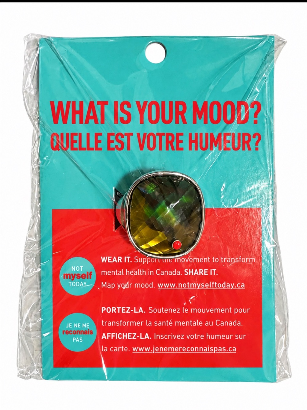 Not Myself Today Mood Ring – Mental Health Awareness Ring – New in Package